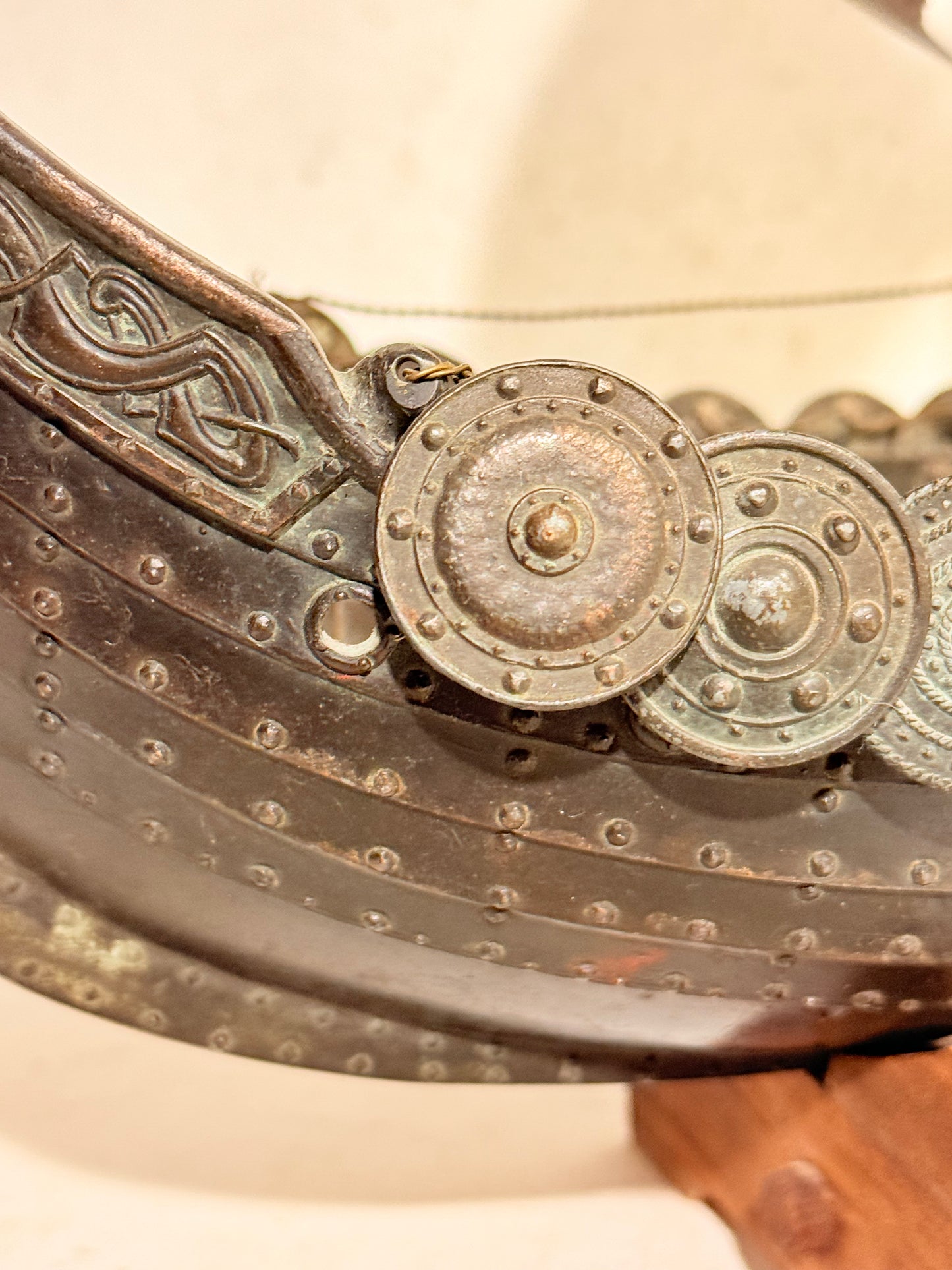 Edward Aagaard, ældre bronze Viking Drageskib, fra midt 1900 tallet.