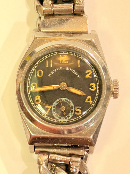 Ældre Revue sport manuelt armbåndsur. Fra start 1950érne.