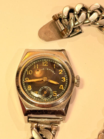 Ældre Revue sport manuelt armbåndsur. Fra start 1950érne.