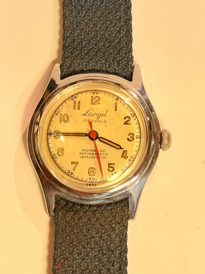 Ældre Langel manuelt armbåndsur fra midt/slut 1950érne