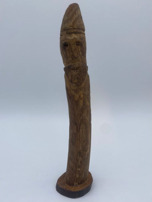 Håndskåren skandinavisk Viking pinde-figur. Slut 20. Århundrede