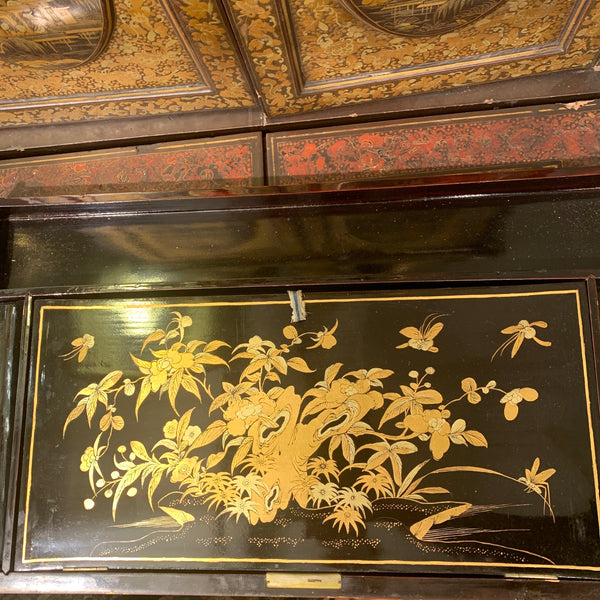 Antik kinesisk syskrin med kabinet. Kanton, fra start/midt 1800 tallet.