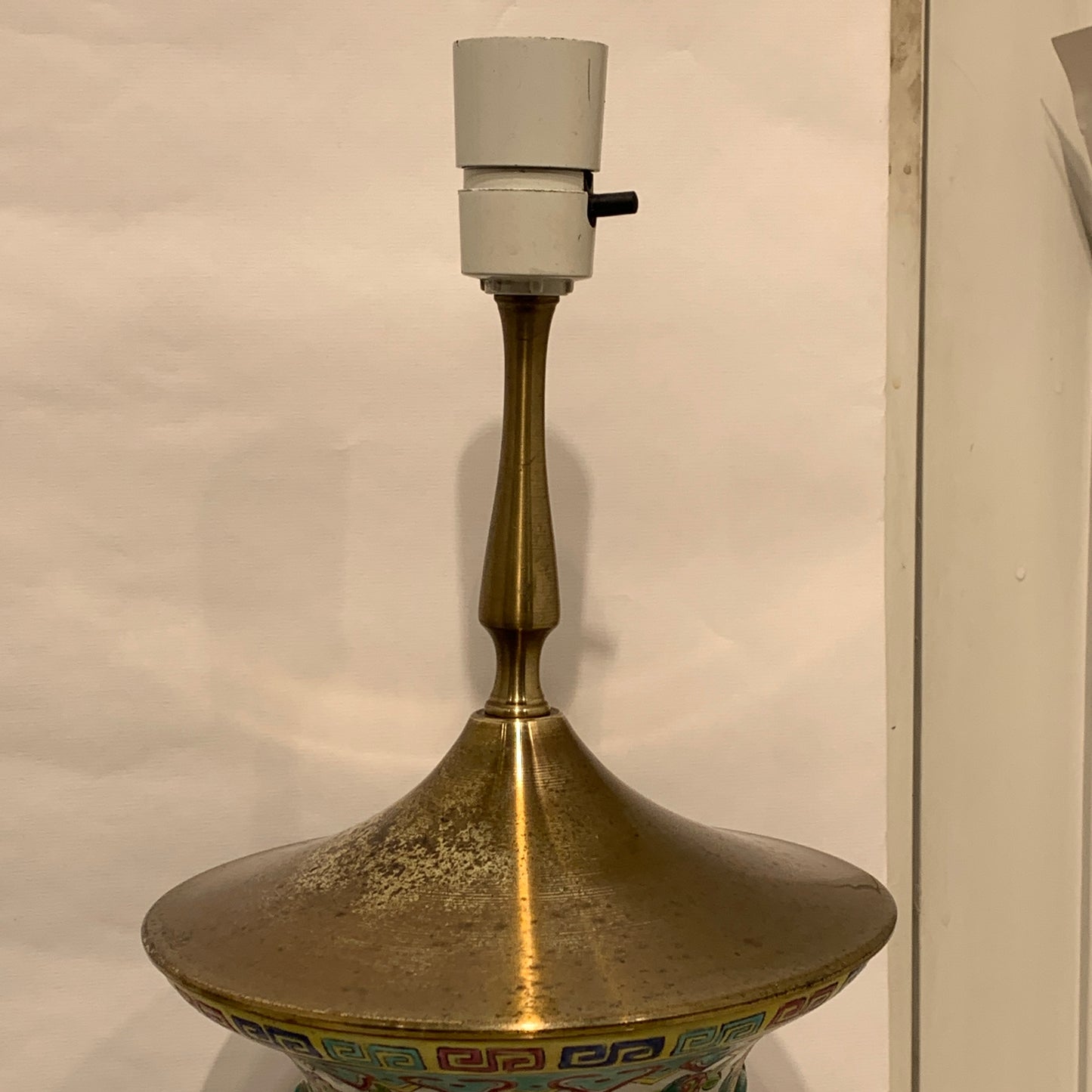 Ældre store kinesiske Guangzhou porcelæns gulvlamper, stemplet.