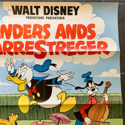 Original dansk Walt Disney film plakat, fra 1960/70erne