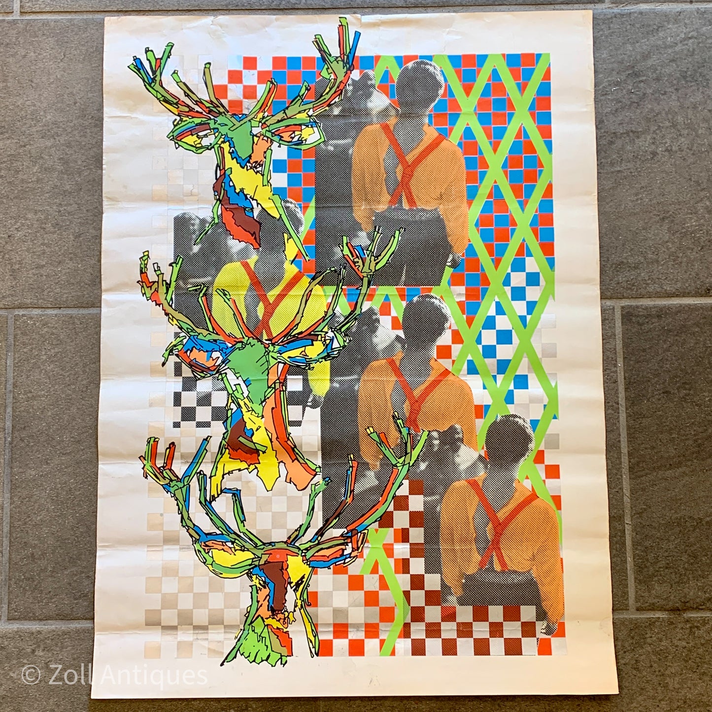 Ældre dansk kunst plakat.