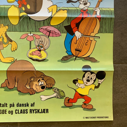 Original dansk Walt Disney film plakat, fra 1960/70erne