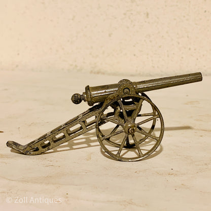 Antique metal toy cannon, from the early 1900s.