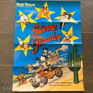 Original dansk Walt Disney premiere plakat, fra 1960/70erne