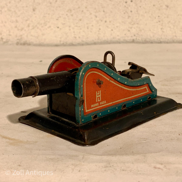 Tysk MARKE HESS WW1 blik legetøjs kanon, fra 1920/30érne.