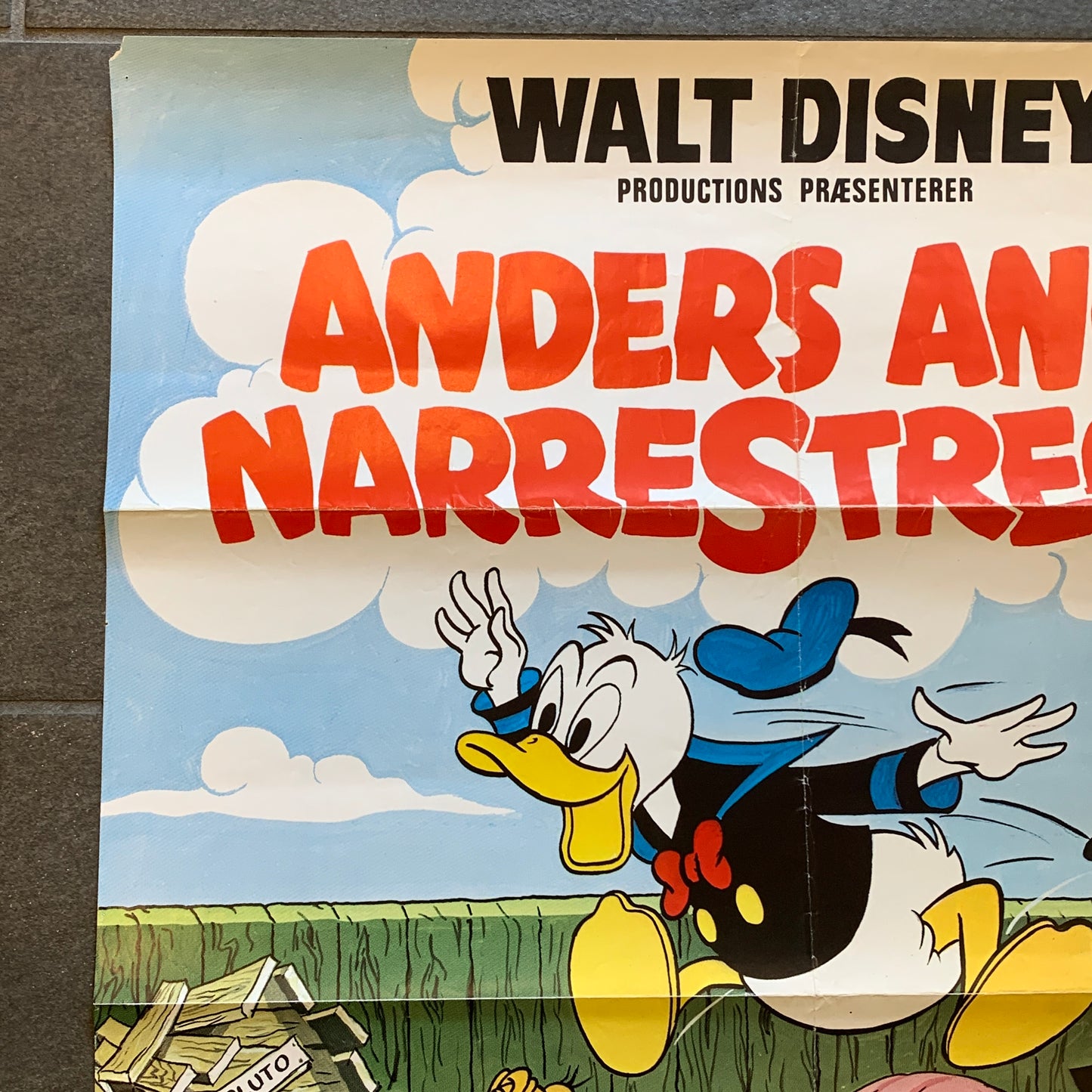 Original dansk Walt Disney film plakat, fra 1960/70erne