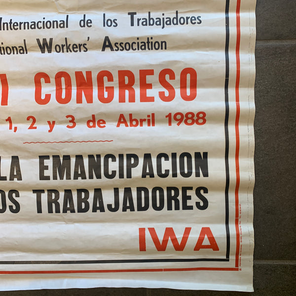 Original spansk anarkistisk plakat, fra 1988.