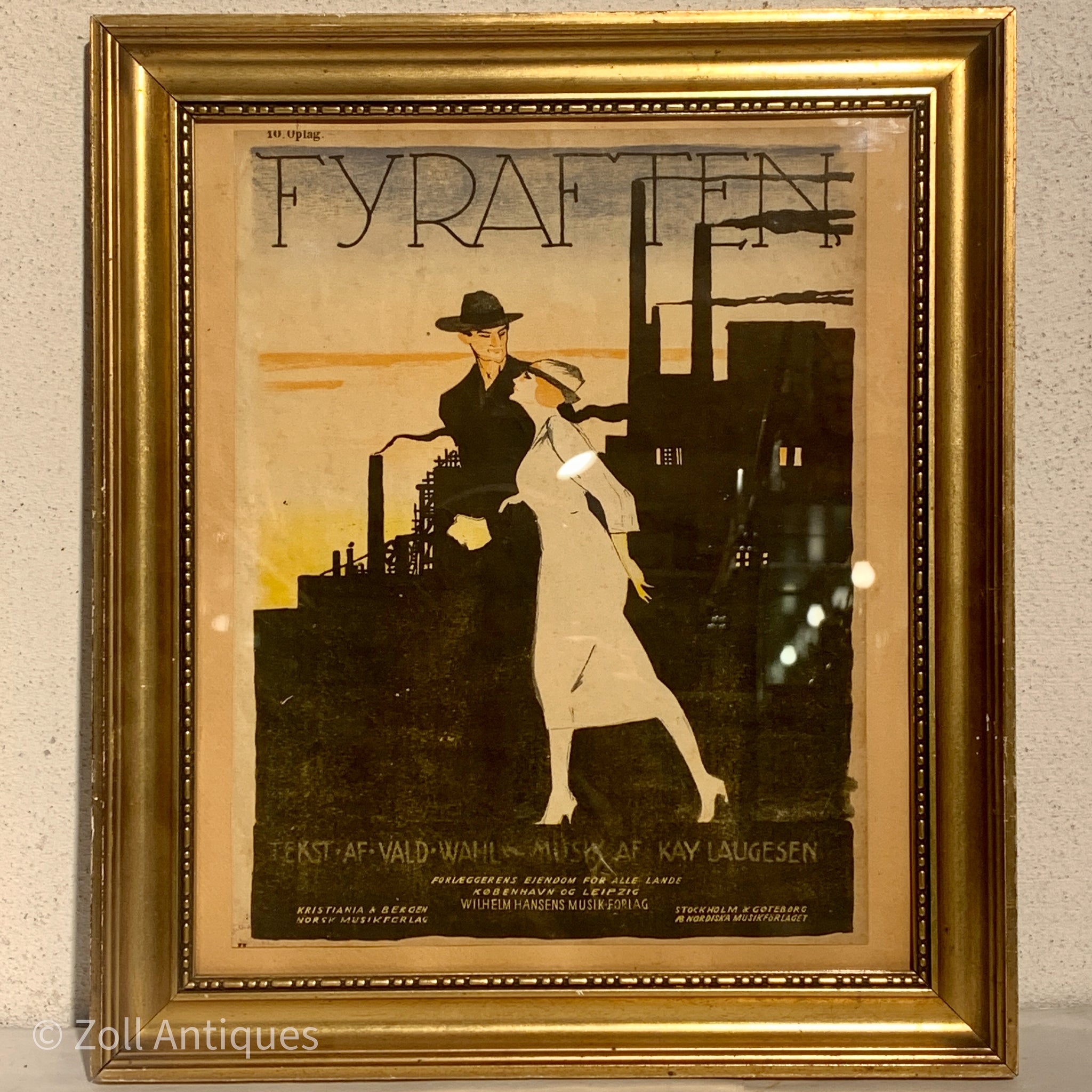 Original musikmagasins forside af Fyraften, fra 1920.