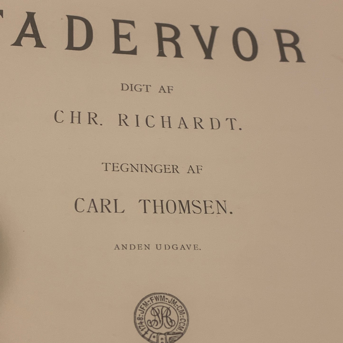 Our Father, Danish book by Chr. Richardt, from 1894. Second edition.