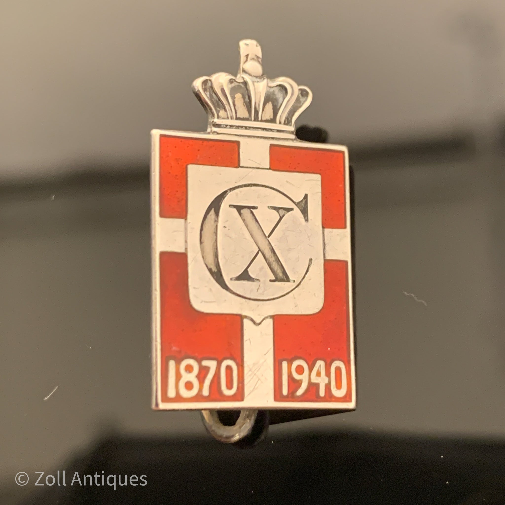 Georg Jensen Chr.X. Royal Seal 1870-1940 with pin