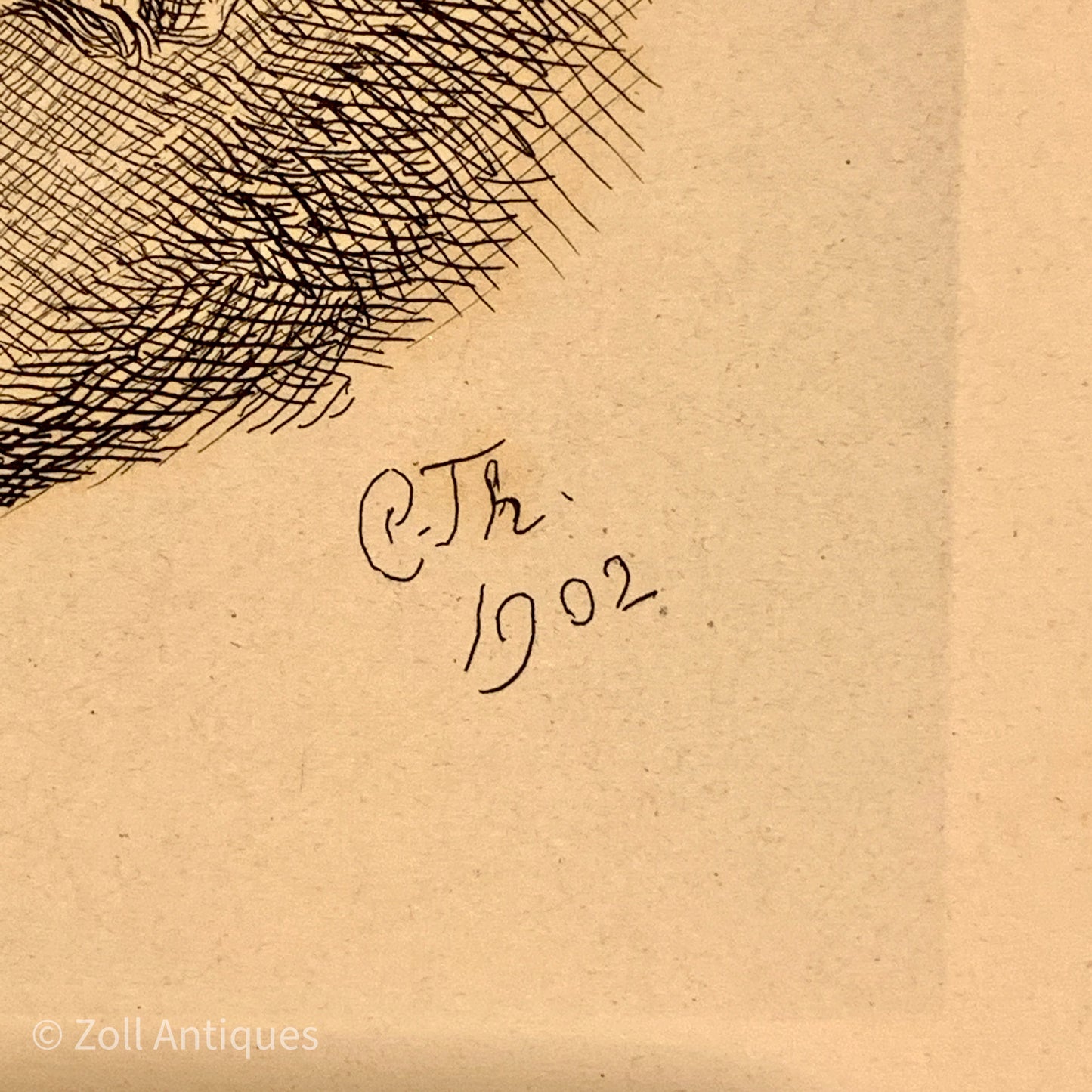 Carl Thomsen (f.1847-1912) Original radering