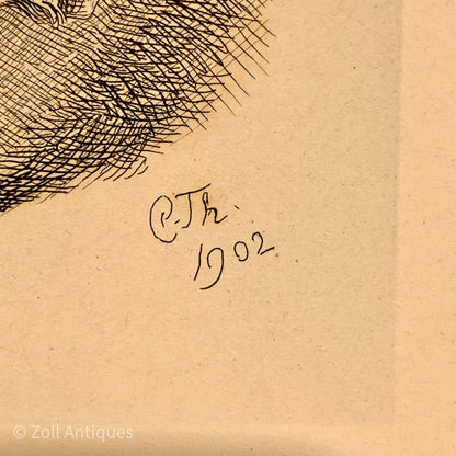 Carl Thomsen (f.1847-1912) Original radering