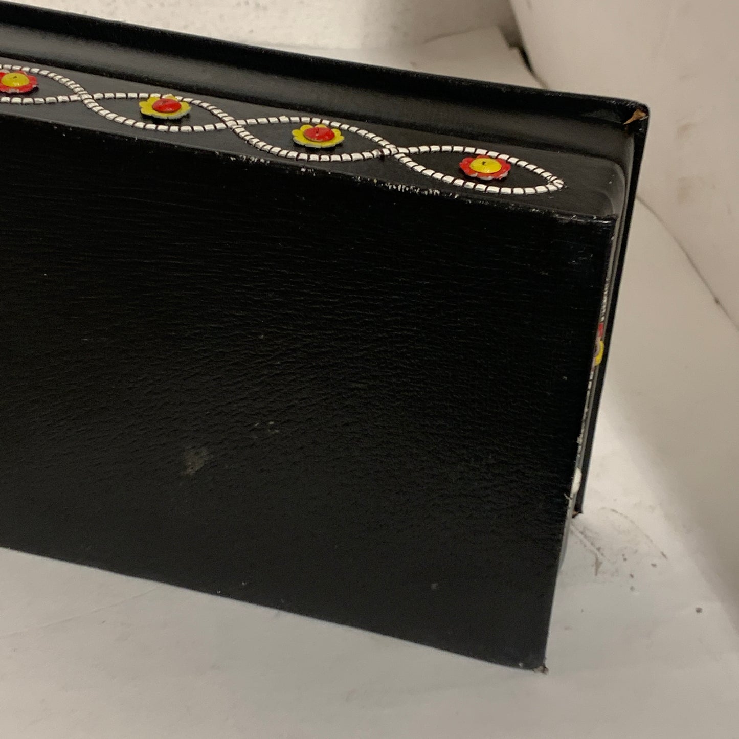 Vintage Yugoslavian leather jewelry box