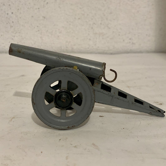 Antique tin toy cannon, from the early 1900s.