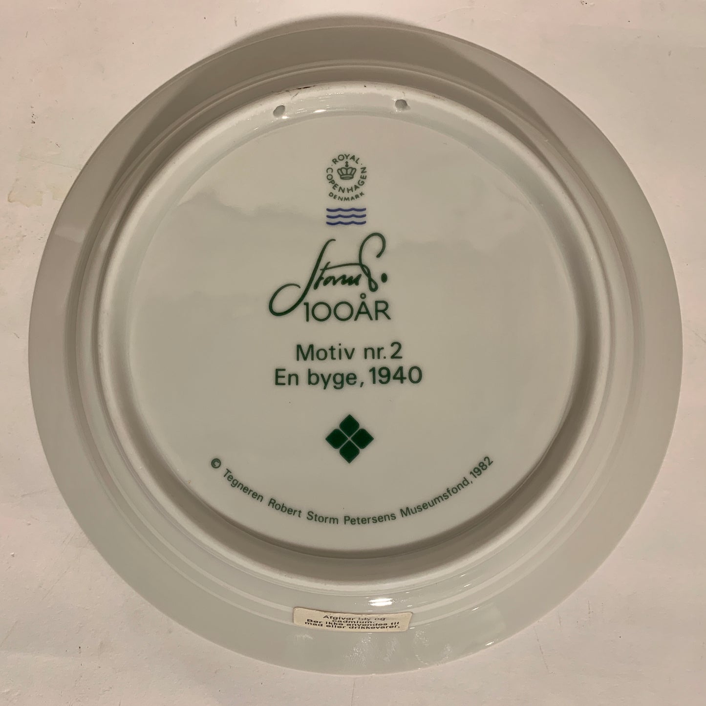 Storm P. 100 års jubilæum platte, Royal Copenhagen.