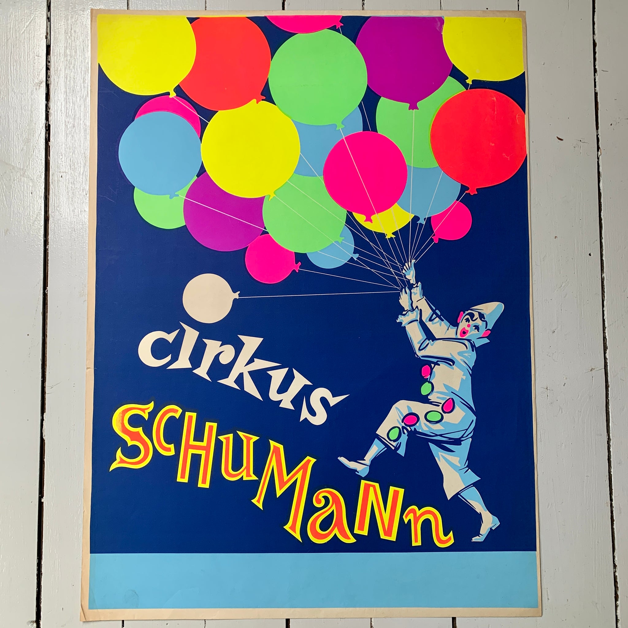Original Cirkus Schumann plakat, fra 1950/60érne.