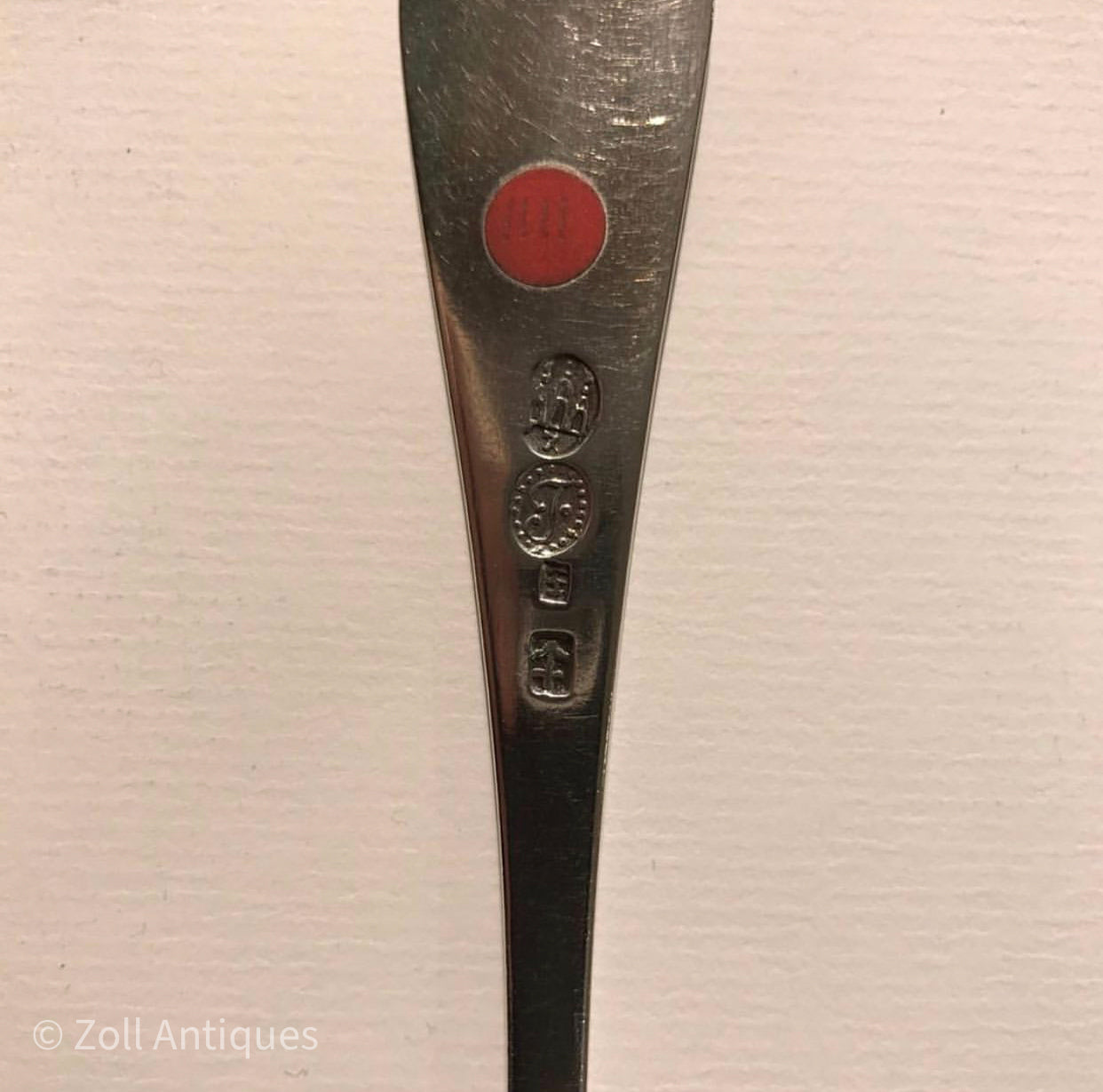 Hans Jacob Møller f.1778. Sølv Fiske Spatel