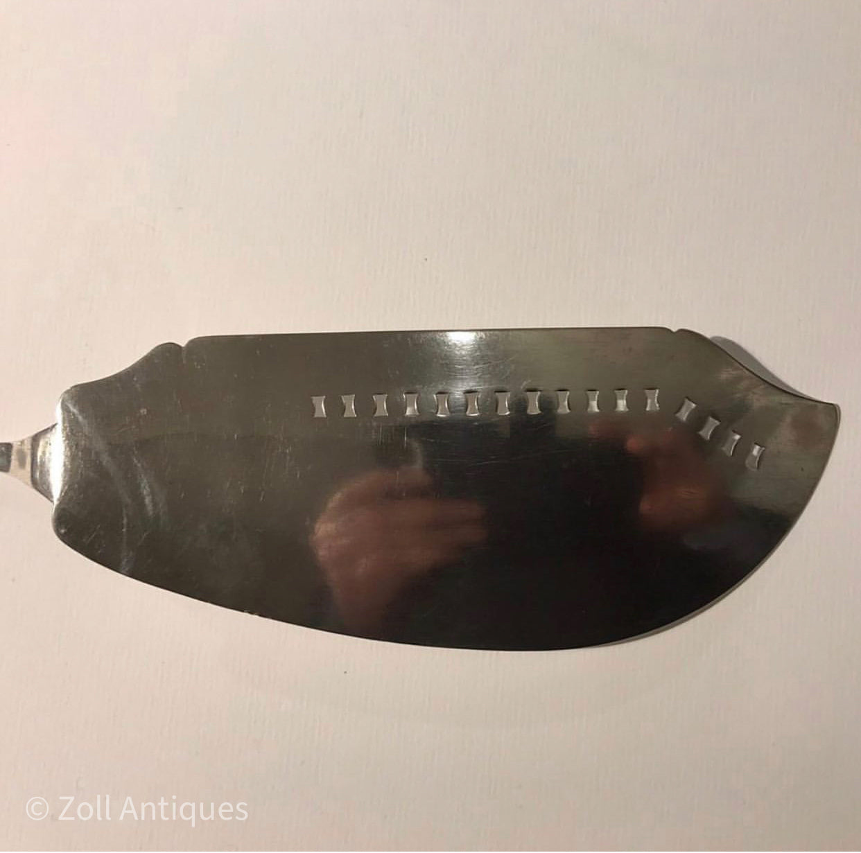 Hans Jacob Møller f.1778. Sølv Fiske Spatel
