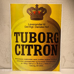 Vintage Tuborg Citron metalskilt