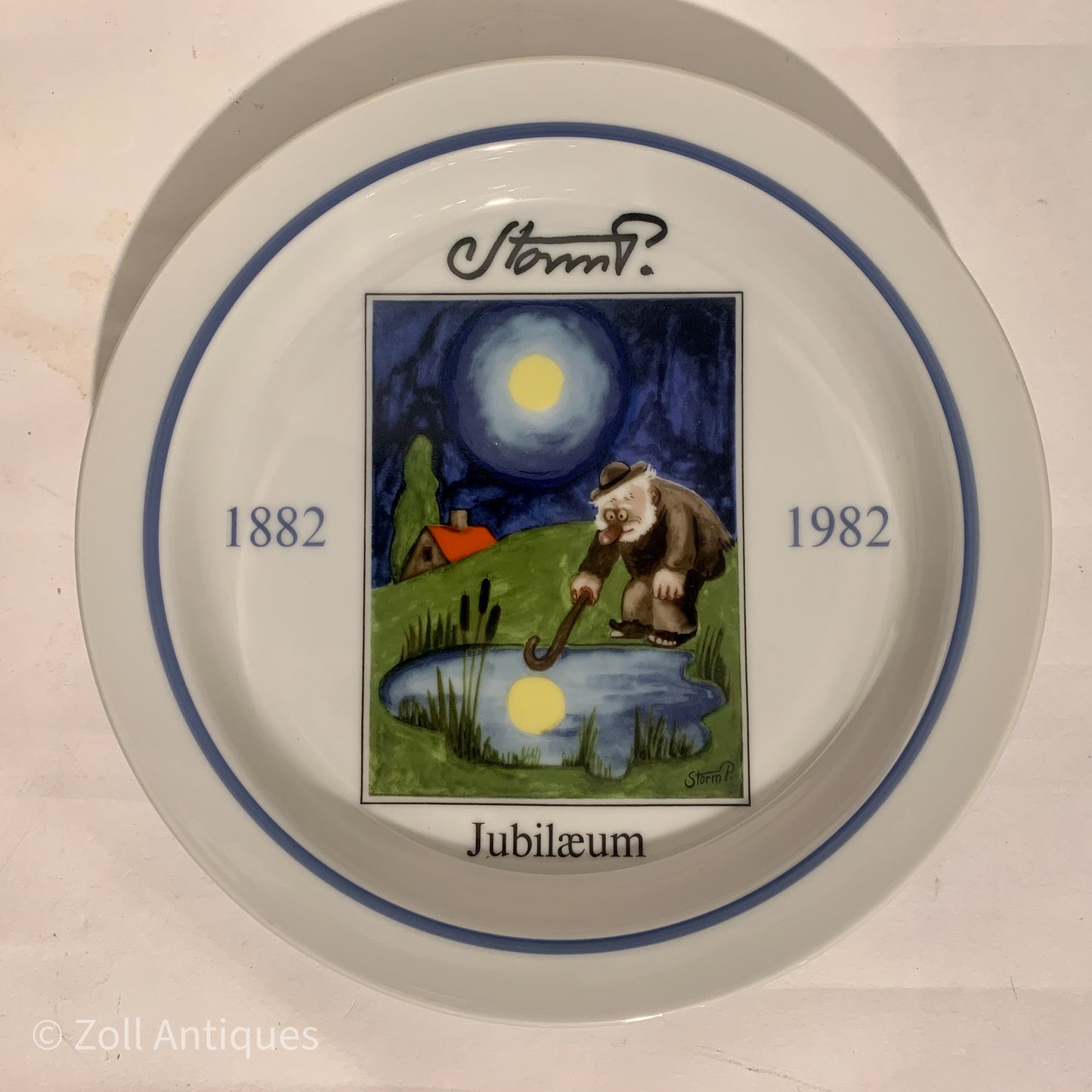 Storm P. 100 års jubilæum platte, Royal Copenhagen.