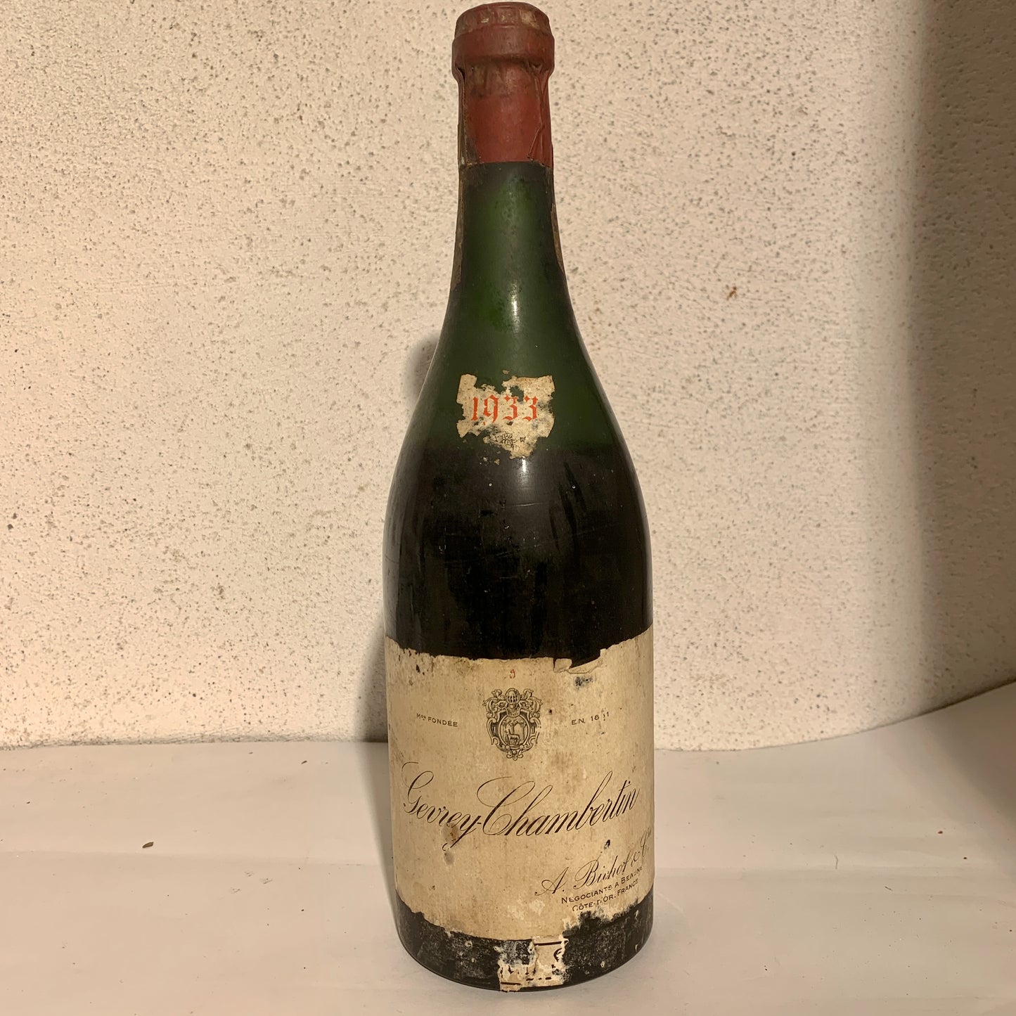 Gevrey-Chambertin 1933 vintage Burgundy red wine