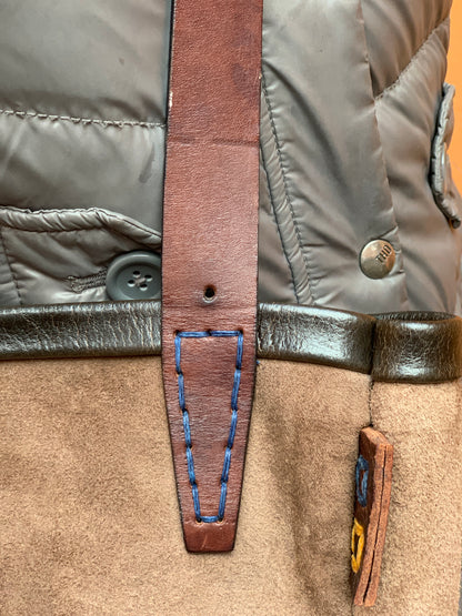 Large hand-sewn leather shoulder bag, Kim Zoll Designs.