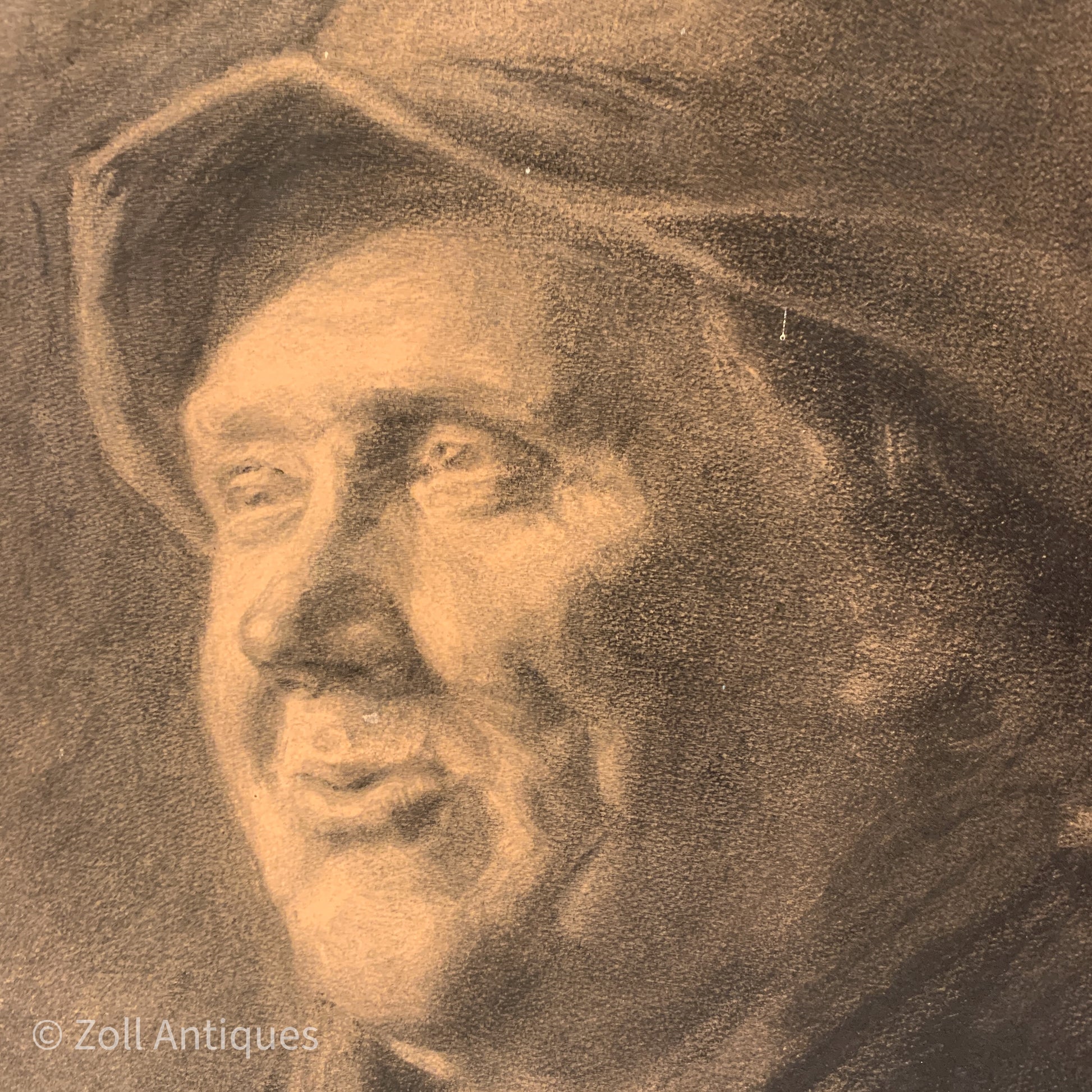 Henrik Schouboe (f.1876-1949) original portræt kultegning