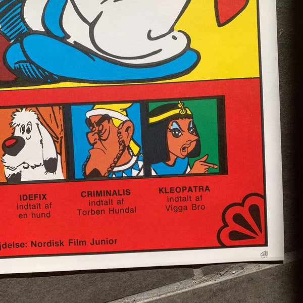 Original dansk Asterix og Kleopatra film plakat fra 1968