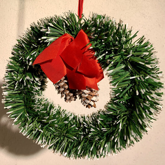 Gammelt julepynt, jule krans, fra 1960érne