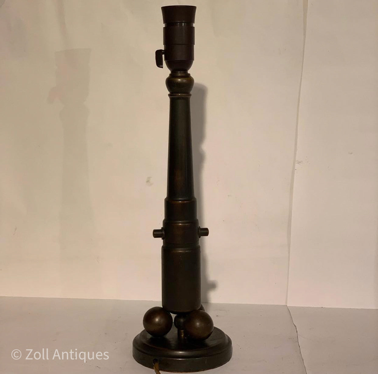 Antik bronze bord lampe