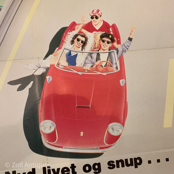 Original dansk En vild pjækkedag film plakat, fra 1986.