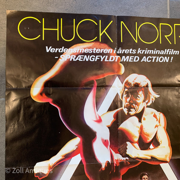 Original dansk Chuck Norris Force One film plakat