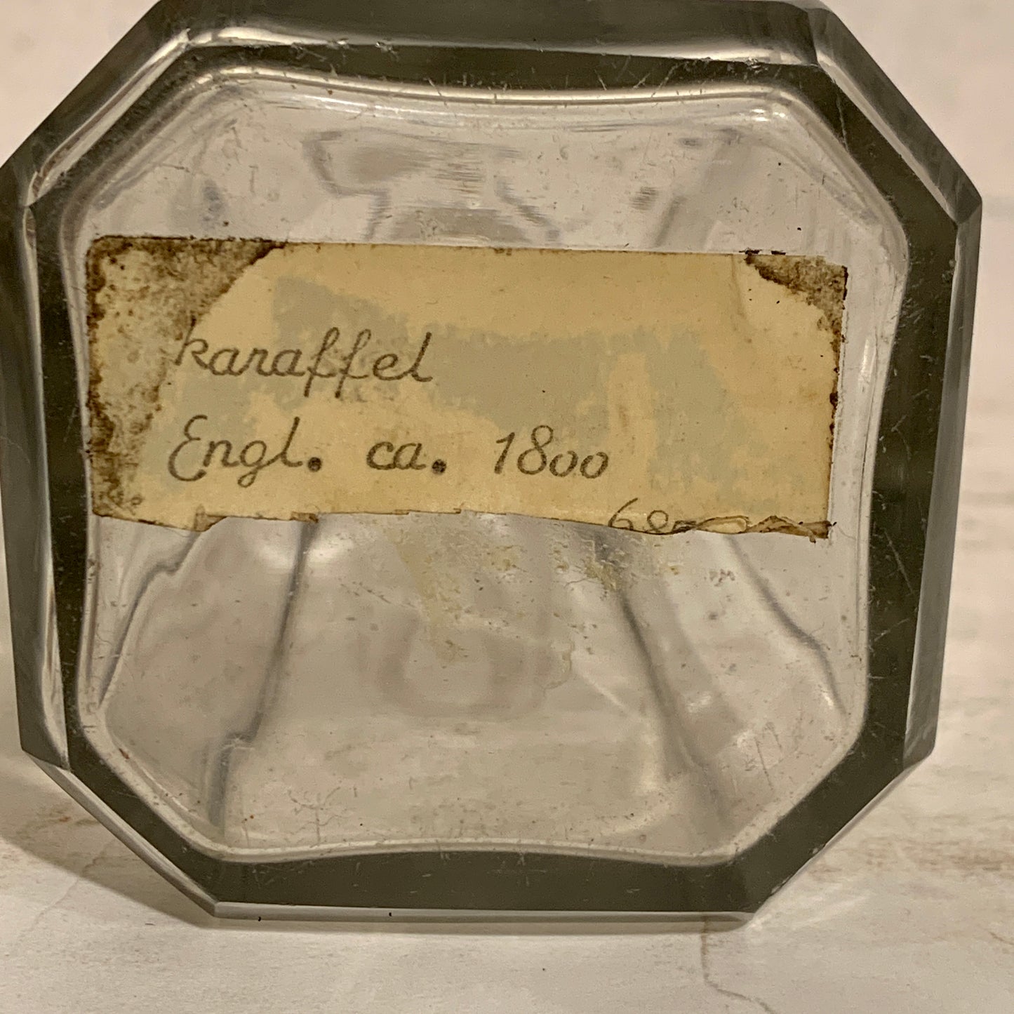 Antik Georgiansk glas karaffel, England ca. år 1800.