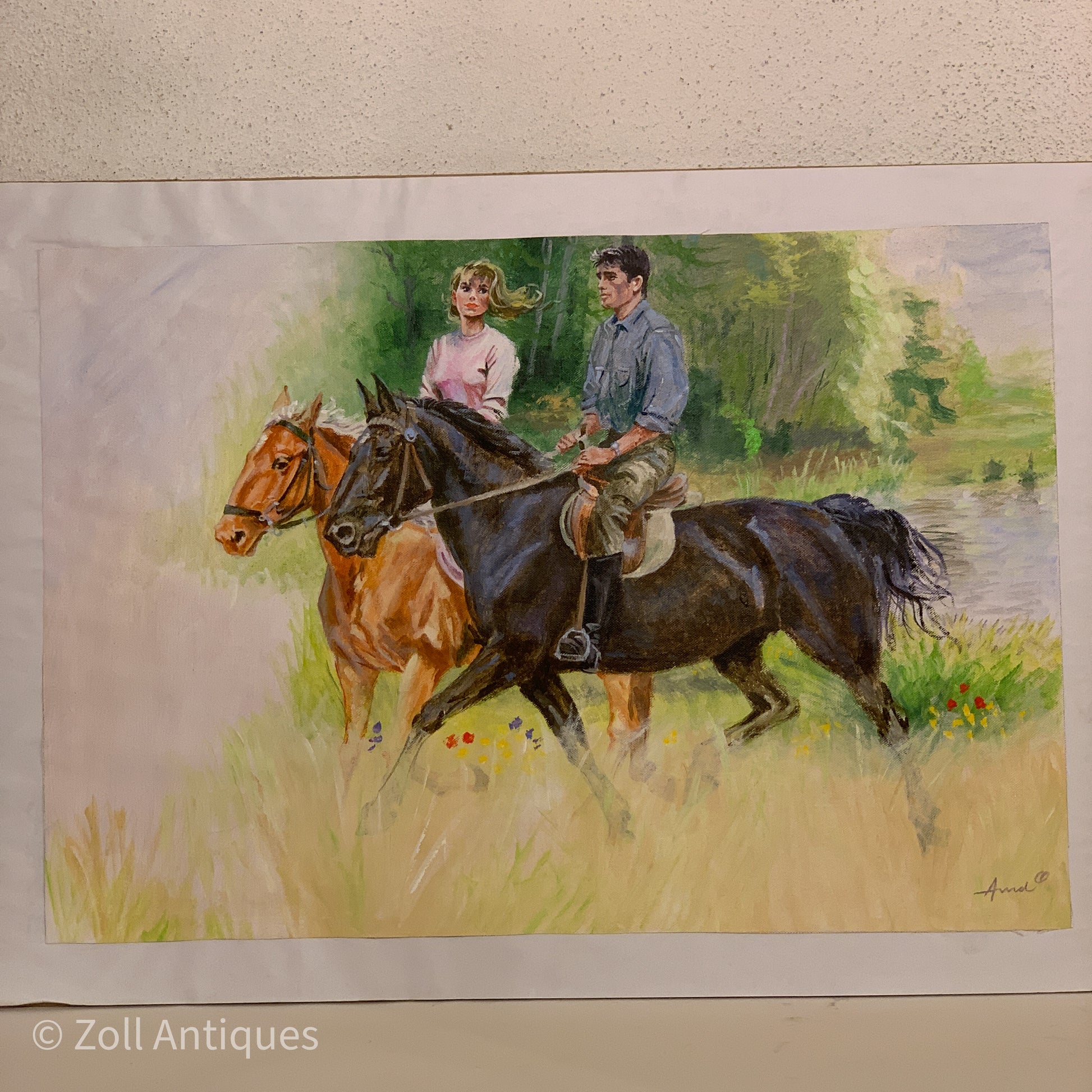 Mogens Amdi Thorsen. Gouache på lærred