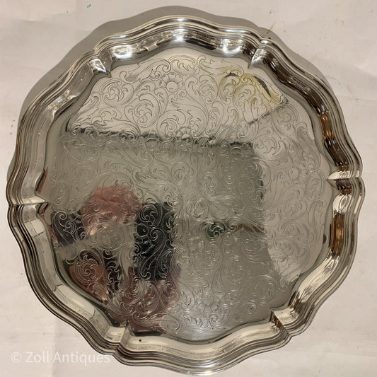 Ældre sølvbelagt bakke