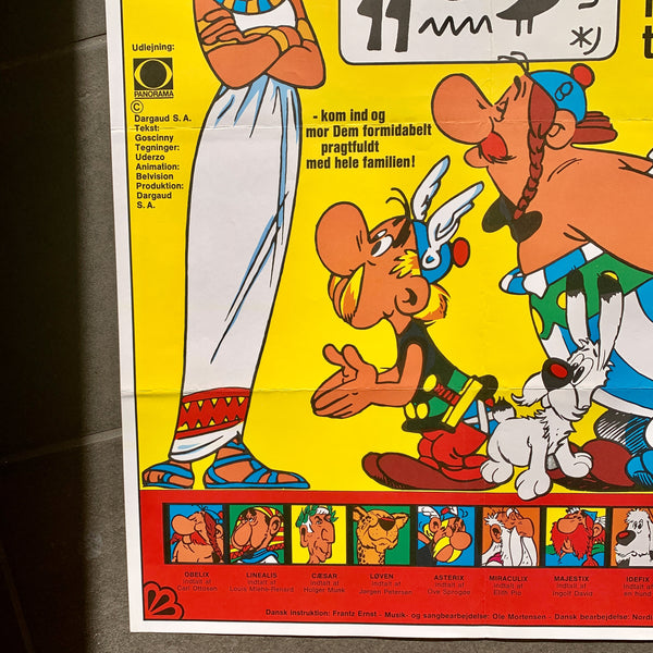 Original dansk Asterix og Kleopatra film plakat fra 1968