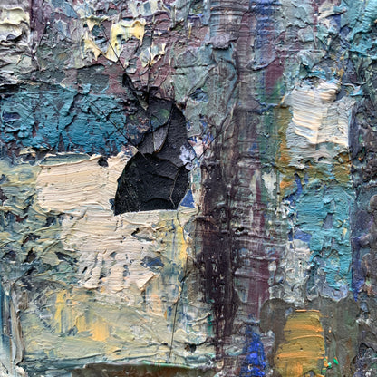 Villy Stenstrup Jensen (f.1919-1995) kubistisk oliemaleri på lærred.