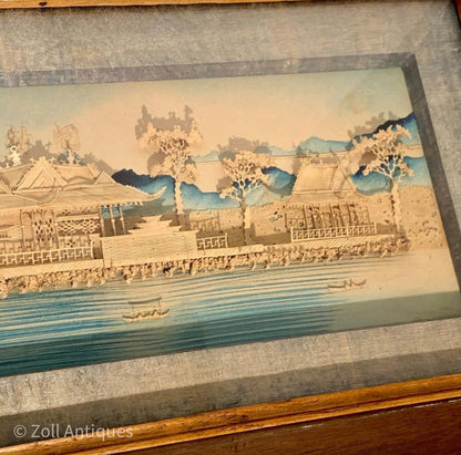 Kinesisk Ding Su Ing wooden drawing