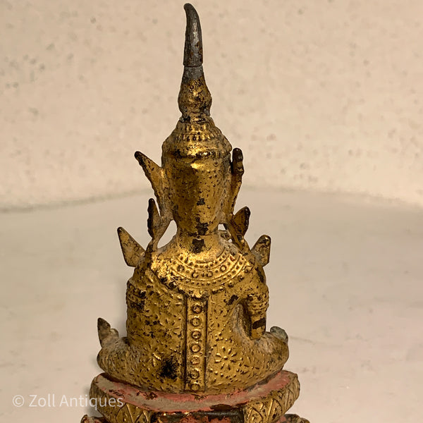 Ratthanakosin buddha statue i forgyldt bronze, Thailand, fra 1800 tallet