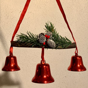 Gammelt julepynt, glasklokke dekoration, fra 1960érne.
