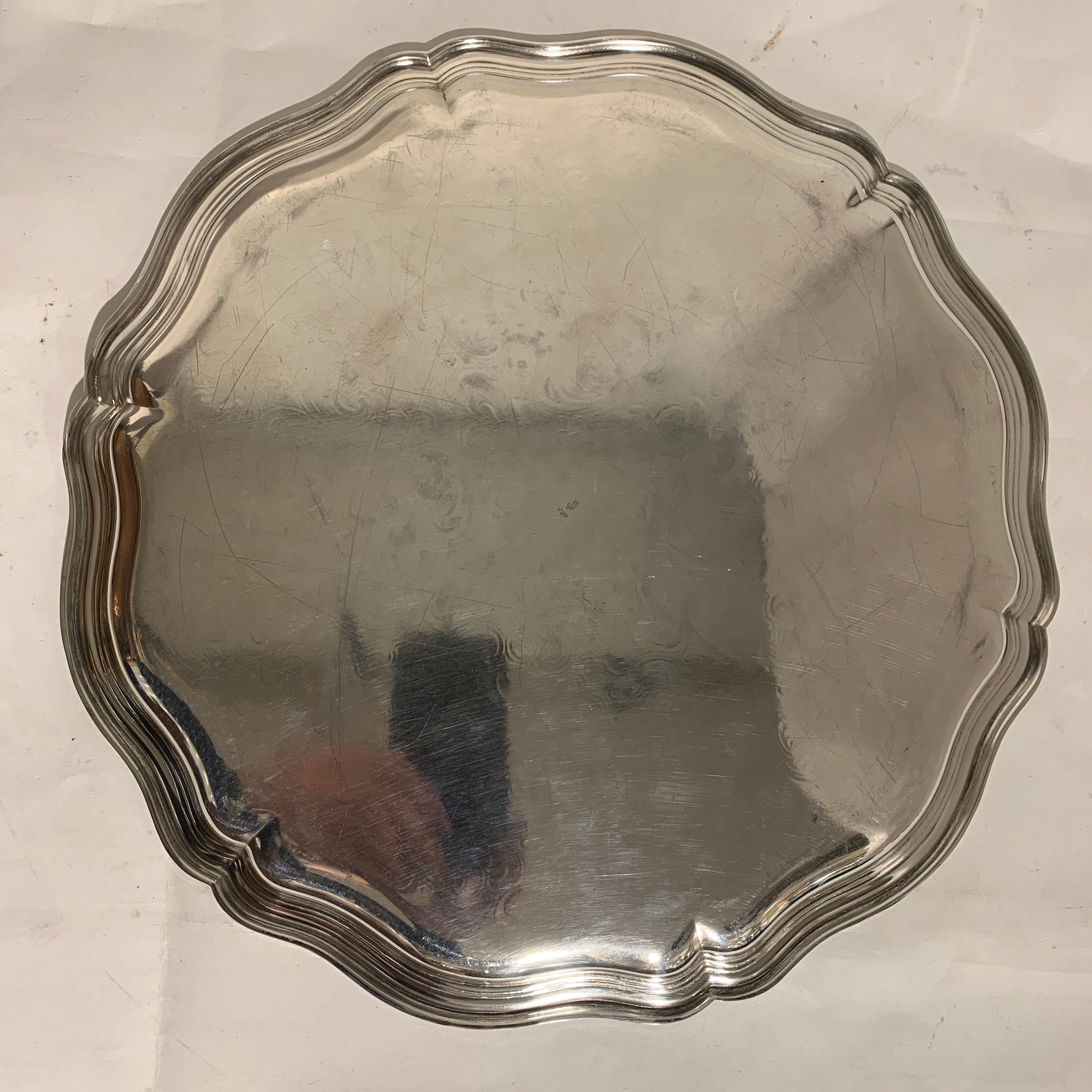 Ældre sølvbelagt bakke