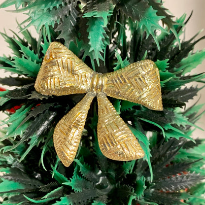 Gammelt julepynt, vintage plastik juletræ, midt 1900 tallet.