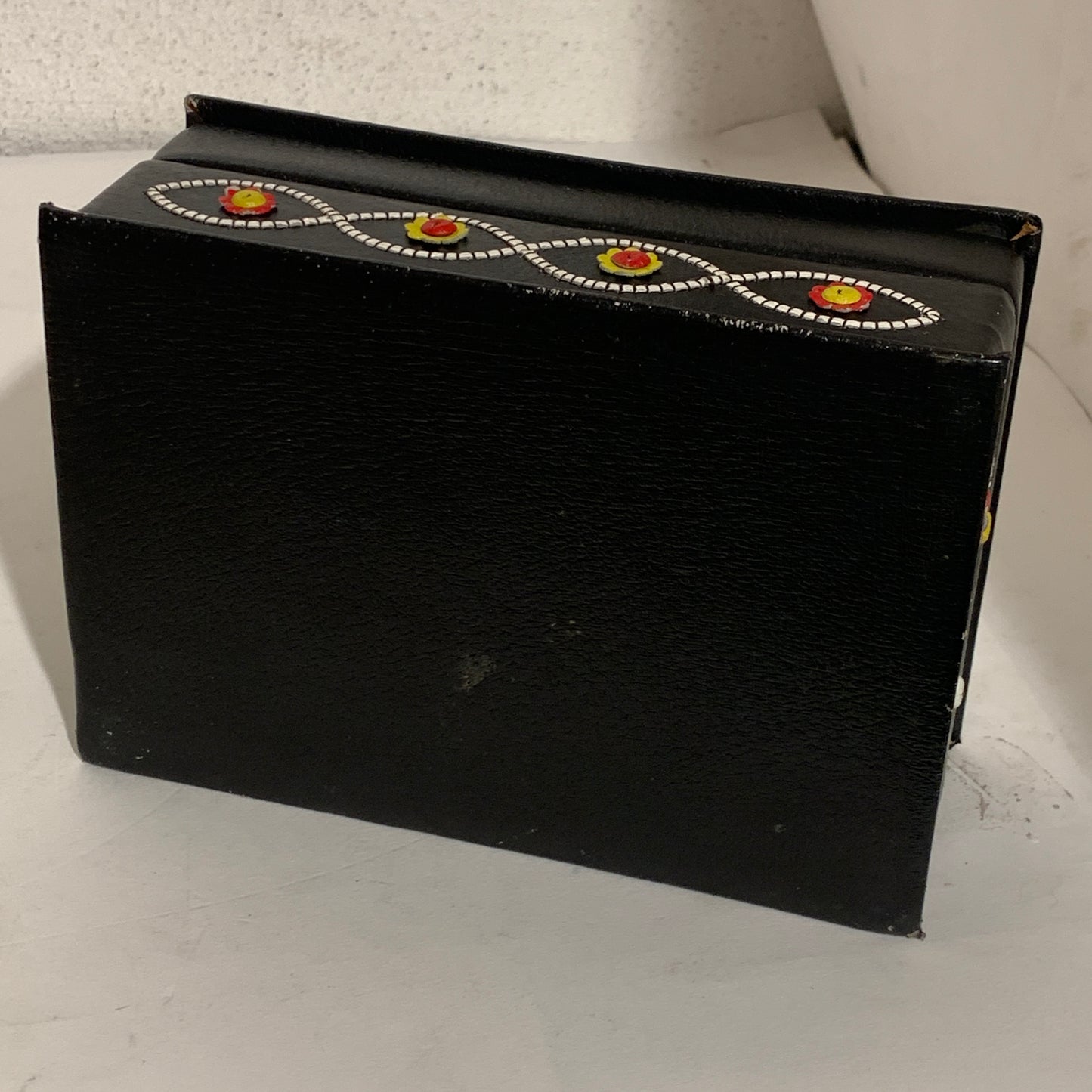 Vintage Yugoslavian leather jewelry box