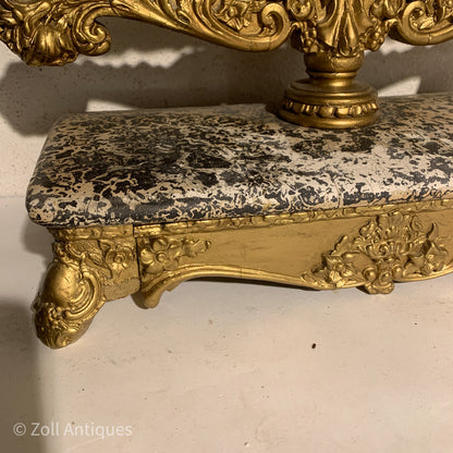 Antik forgyldt facetslebet bordspejl