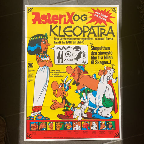 Original dansk Asterix og Kleopatra film plakat fra 1968