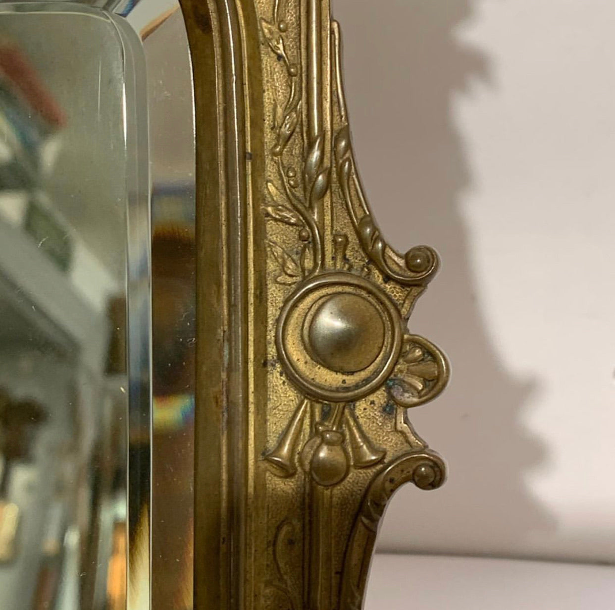 Antik Fransk Napoleon 3 Bordspejl